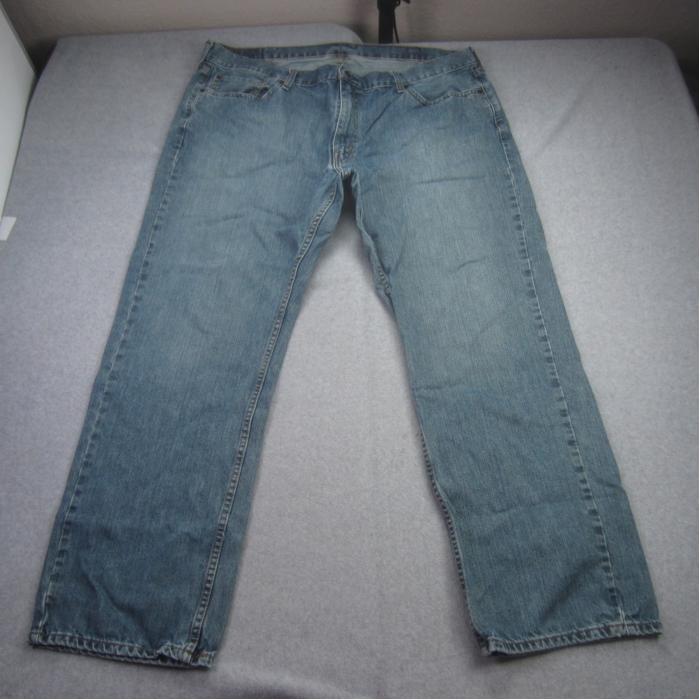 Levis 559 Jeans Mens 42x32 Blue Relaxed Straight Medium Wash Denim - Picture 1 of 16